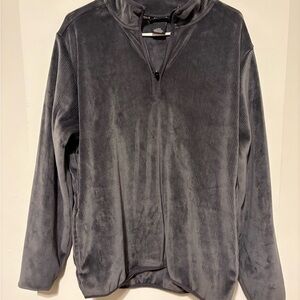 Spyder Men’s Gray Ribbed Quarter Zip Pullover Size Large